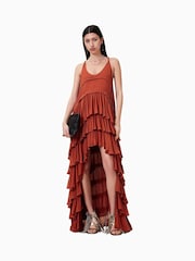 AllSaints Red Cavarly Dress - Image 6 of 10