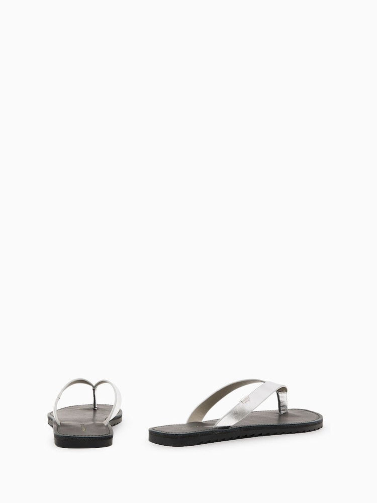 AllSaints Grey Sydney Sandals - Image 3 of 6