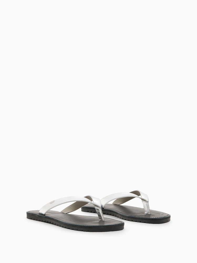 AllSaints Grey Sydney Sandals - Image 4 of 6