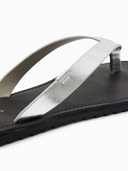 AllSaints Grey Sydney Sandals - Image 6 of 6