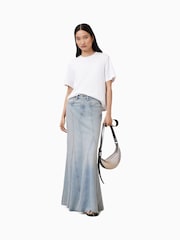 AllSaints Blue Alma Denim Skirt - Image 1 of 8
