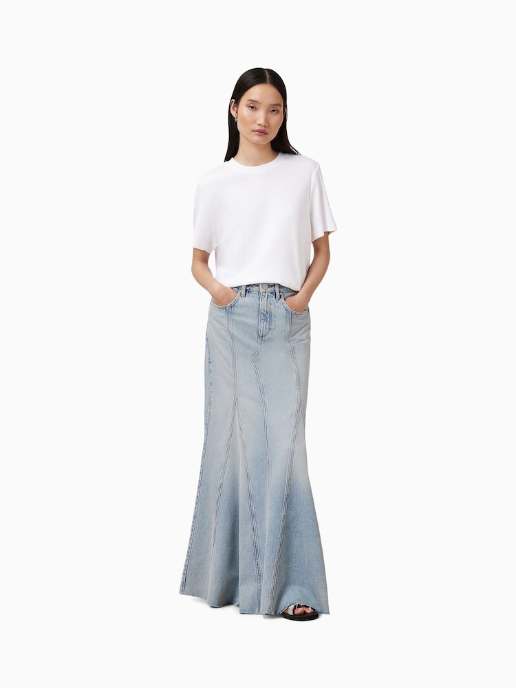 AllSaints Blue Alma Denim Skirt - Image 2 of 8
