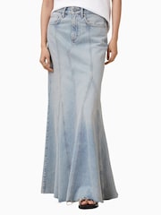 AllSaints Blue Alma Denim Skirt - Image 4 of 8