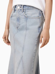 AllSaints Blue Alma Denim Skirt - Image 6 of 8