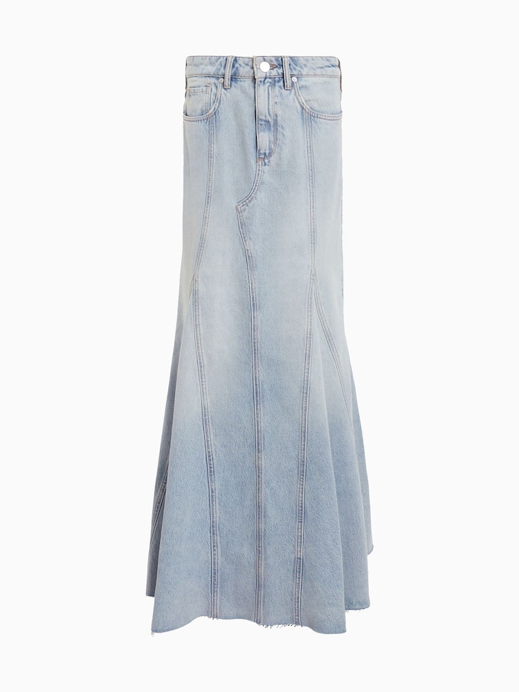 AllSaints Blue Alma Denim Skirt - Image 8 of 8
