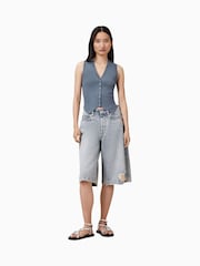 AllSaints Grey Cruz Waistcoat - Image 3 of 6