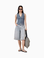 AllSaints Grey Cruz Waistcoat - Image 4 of 6