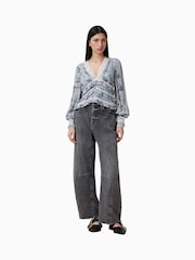 AllSaints Blue Zora Top - Image 3 of 6