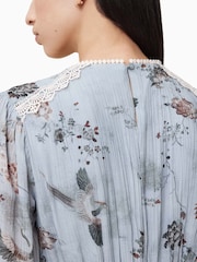 AllSaints Blue Zora Top - Image 4 of 6