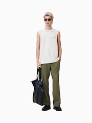 AllSaints Green 100% Organic Cotton Talbot Trousers - Image 1 of 8