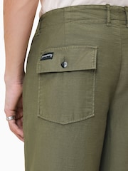 AllSaints Green 100% Organic Cotton Talbot Trousers - Image 6 of 8