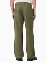 AllSaints Green 100% Organic Cotton Talbot Trousers - Image 7 of 8