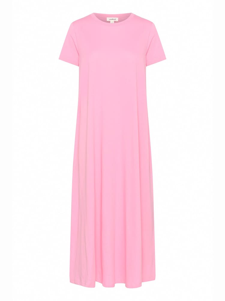 Soaked in Luxury SLAeve Short Sleeve 100% Cotton Maxi Dress - Image 1 of 2