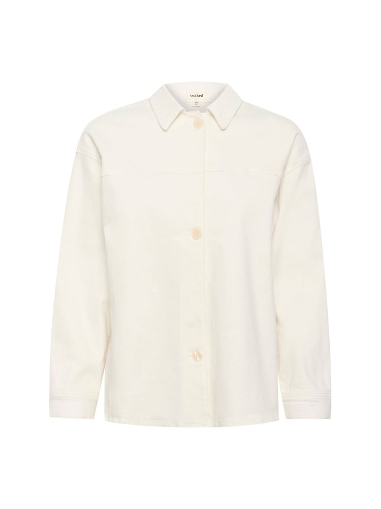 Soaked in Luxury SLSelino Long Sleeve White Shirt - Image 1 of 2