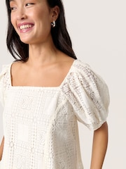 Soaked in Luxury SLCoopelia Short Sleeve White Blouse - Image 4 of 6