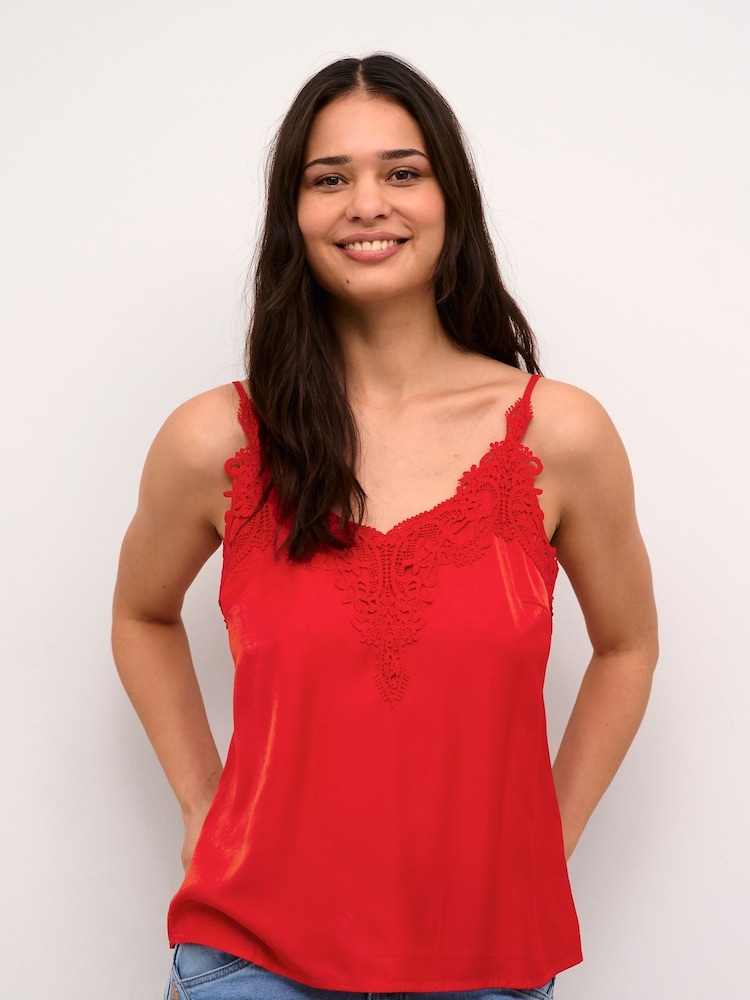 Cream Red CRAnna Camisole - Image 1 of 6 Cream Red CRAnna Camisole - Image 1 of 6