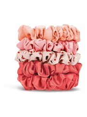 Kitsch Assorted Cherry Blossom Ruched Satin Scrunchies 5 Piece Set - Image 3 of 5