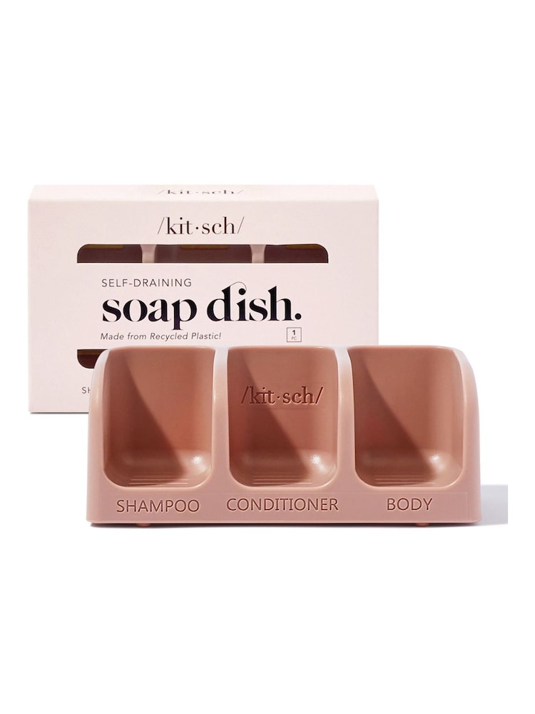 Kitsch Recycled Plastic SelfDraining Soap Dish - Image 1 of 5