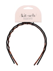 Kitsch Zigzag Headbands 2 Pack - Image 3 of 5