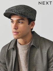 Καφετί - Καρό καπέλο Harris Tweed με τιράντες - Εικόνα 7 από 7