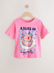 Pink Cake Food Graphic 100% Cotton T-Shirt (3-16yrs) - Image 1 of 4