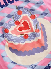 Pink Cake Food Graphic 100% Cotton T-Shirt (3-16yrs) - Image 4 of 4