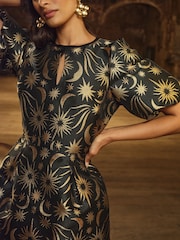 Love & Roses Jacquard Mini Dress - Imagem 2 de 4