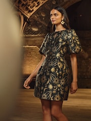 Love & Roses Jacquard Mini Dress - Imagem 3 de 4