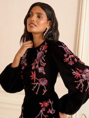 Love & Roses – Minikleid aus Samt mit Verzierung - Bild 2 von 4