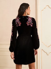 Love & Roses – Minikleid aus Samt mit Verzierung - Bild 4 von 4