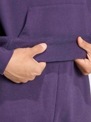 adidas Purple Essentials Feelcozy Fleece Hoodie - Image 5 of 6