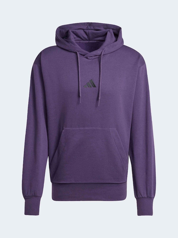 adidas Purple Essentials Feelcozy Fleece Hoodie - Image 6 of 6 adidas Purple Essentials Feelcozy Fleece Hoodie - Image 6 of 6