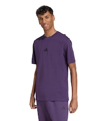 adidas Purple Small Essentials Logo Single Jersey T-Shirt - Image 1 of 6