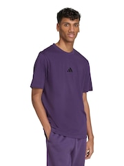 adidas Purple Small Essentials Logo Single Jersey T-Shirt - Image 3 of 6