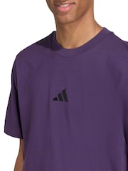 adidas Purple Small Essentials Logo Single Jersey T-Shirt - Image 4 of 6