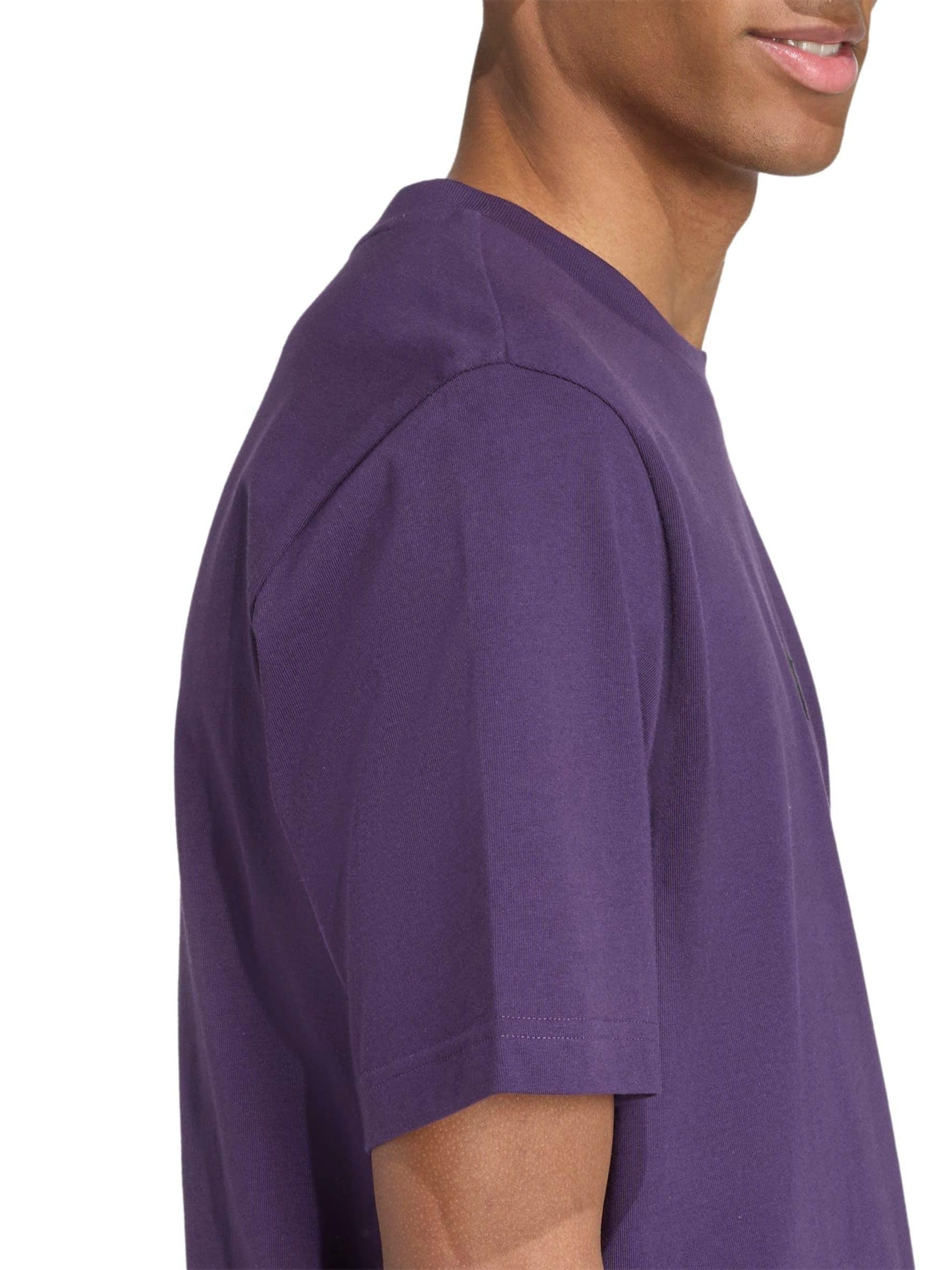 Buy adidas Purple Small Essentials Logo Single Jersey T-Shirt from