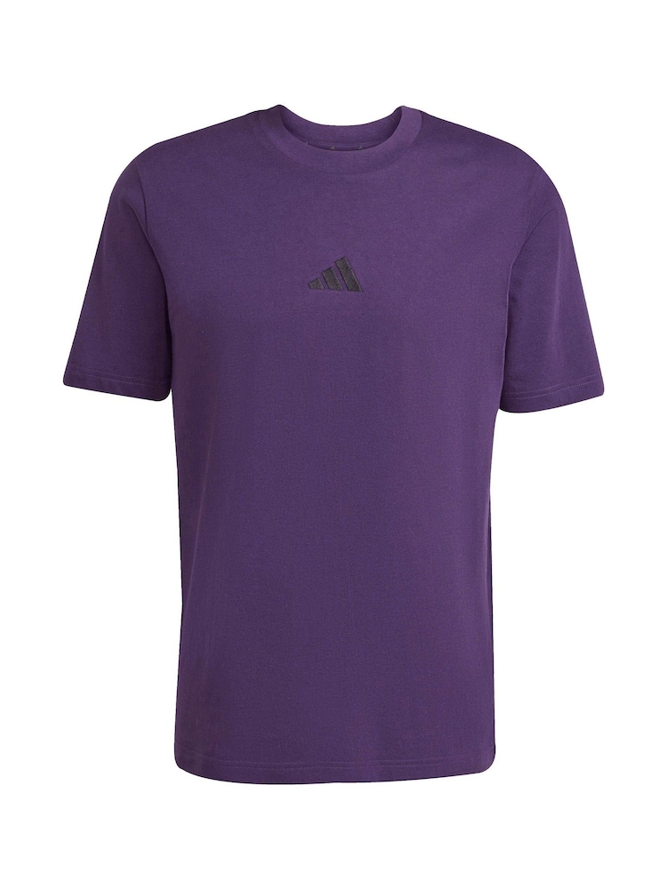 adidas Purple Small Essentials Logo Single Jersey T-Shirt - Image 6 of 6
