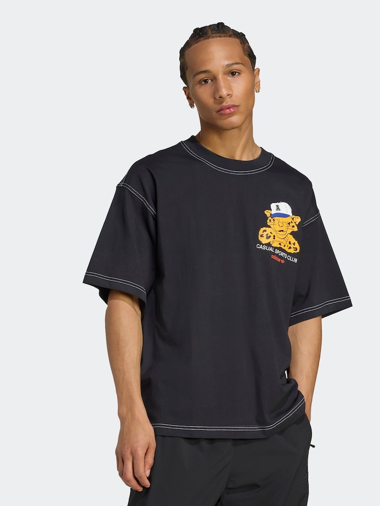 adidas Originals Black 100% Cotton T-Shirt - Image 1 of 6 adidas Originals Black 100% Cotton T-Shirt - Image 1 of 6