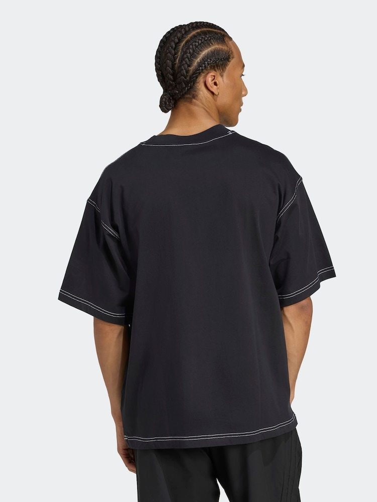 adidas Originals Black 100% Cotton T-Shirt - Image 2 of 6 adidas Originals Black 100% Cotton T-Shirt - Image 2 of 6