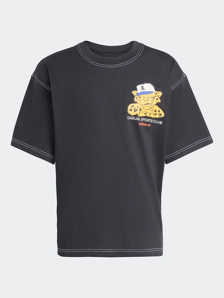 adidas Originals Black 100% Cotton T-Shirt - Image 6 of 6 adidas Originals Black 100% Cotton T-Shirt - Image 6 of 6