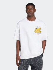 adidas Originals White 100% Cotton T-Shirt - Image 1 of 6