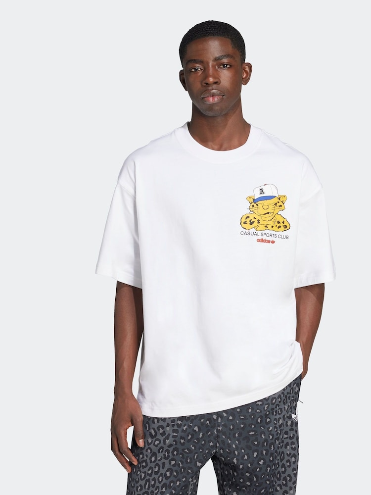 adidas Originals White 100% Cotton T-Shirt - Image 1 of 6 adidas Originals White 100% Cotton T-Shirt - Image 1 of 6