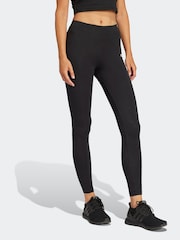 adidas Black Essentials Linear Cotton Leggings - Image 3 of 6