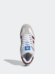 adidas Originals White Chrome XLG Samba Trainers - Image 6 of 9