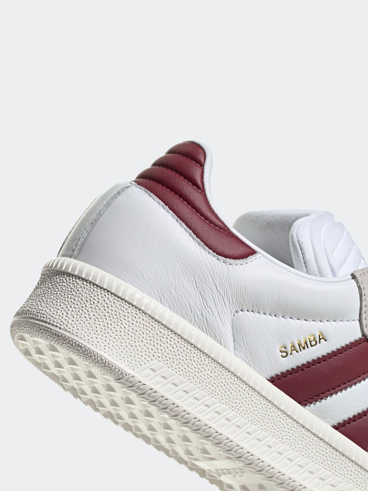 adidas Originals White Chrome XLG Samba Trainers - Image 9 of 9