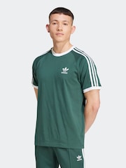 adidas Green Light Adicolor Classics 3-Stripes 100% Cotton T-Shirt - Image 1 of 7