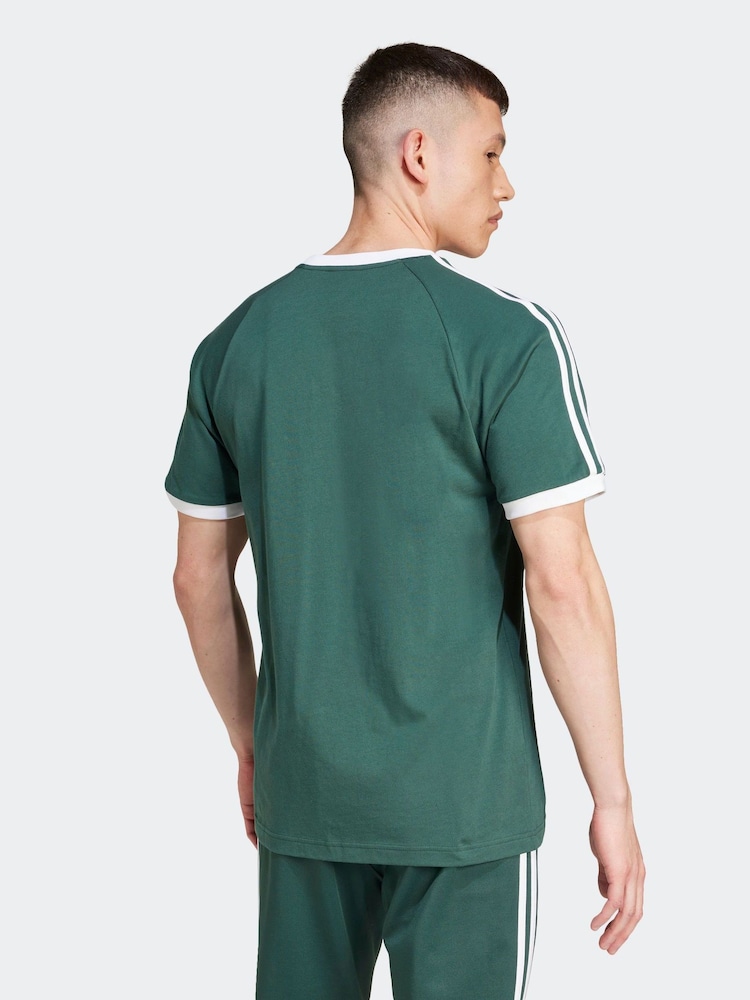 adidas Green Light Adicolor Classics 3-Stripes 100% Cotton T-Shirt - Image 2 of 7