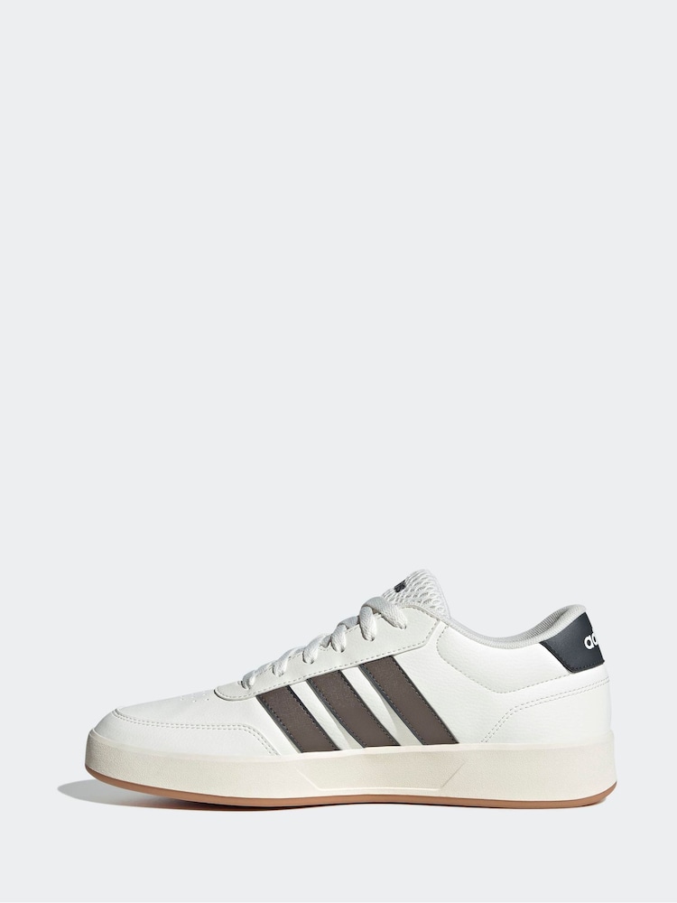 adidas White Ecru Breaknet Trainers - Image 2 of 10