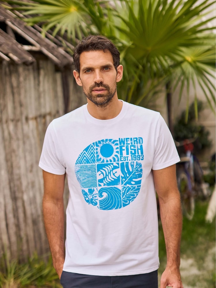 Weird Fish White Summer Sector Graphic T-Shirt - Image 5 of 7