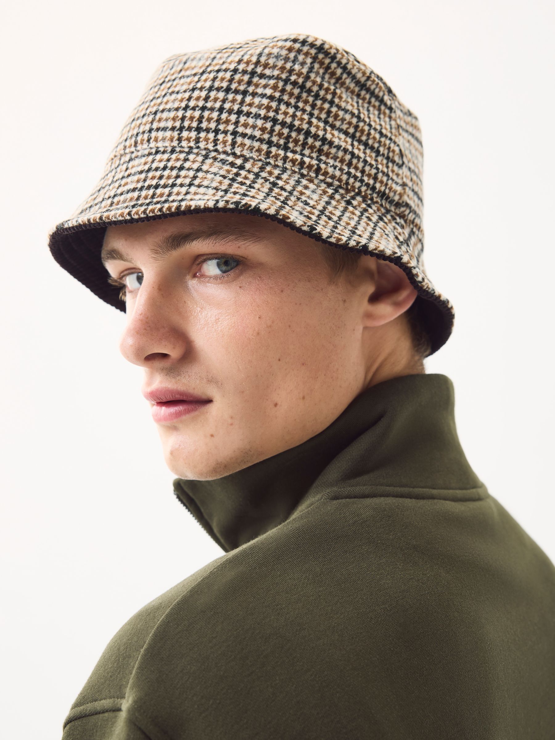 Buy Multi Check/Cord Reversible Bucket Hat from the Next UK online